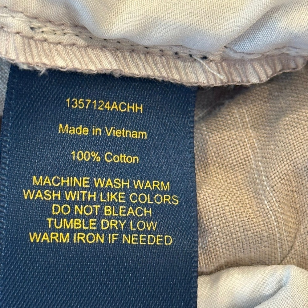 Polo Ralph Lauren Mens Pinstripe Pleated Shorts Tan Side Buckle30/30 1357124ACHH - Picture 5 of 7